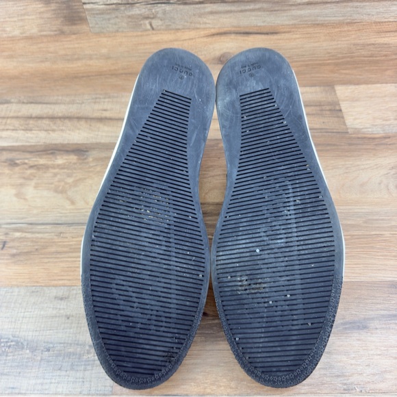 Gucci White/Black Leather Ace Web Detail Low Top 283115 Sneakers Size 9 - Picture 14 of 14